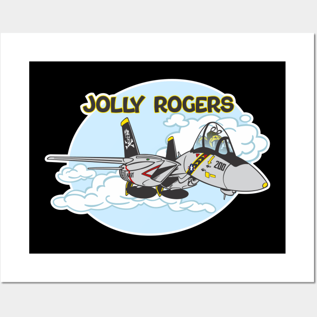 Tomcat Cartoon VF-84/103 Jolly Rogers Wall Art by MBK